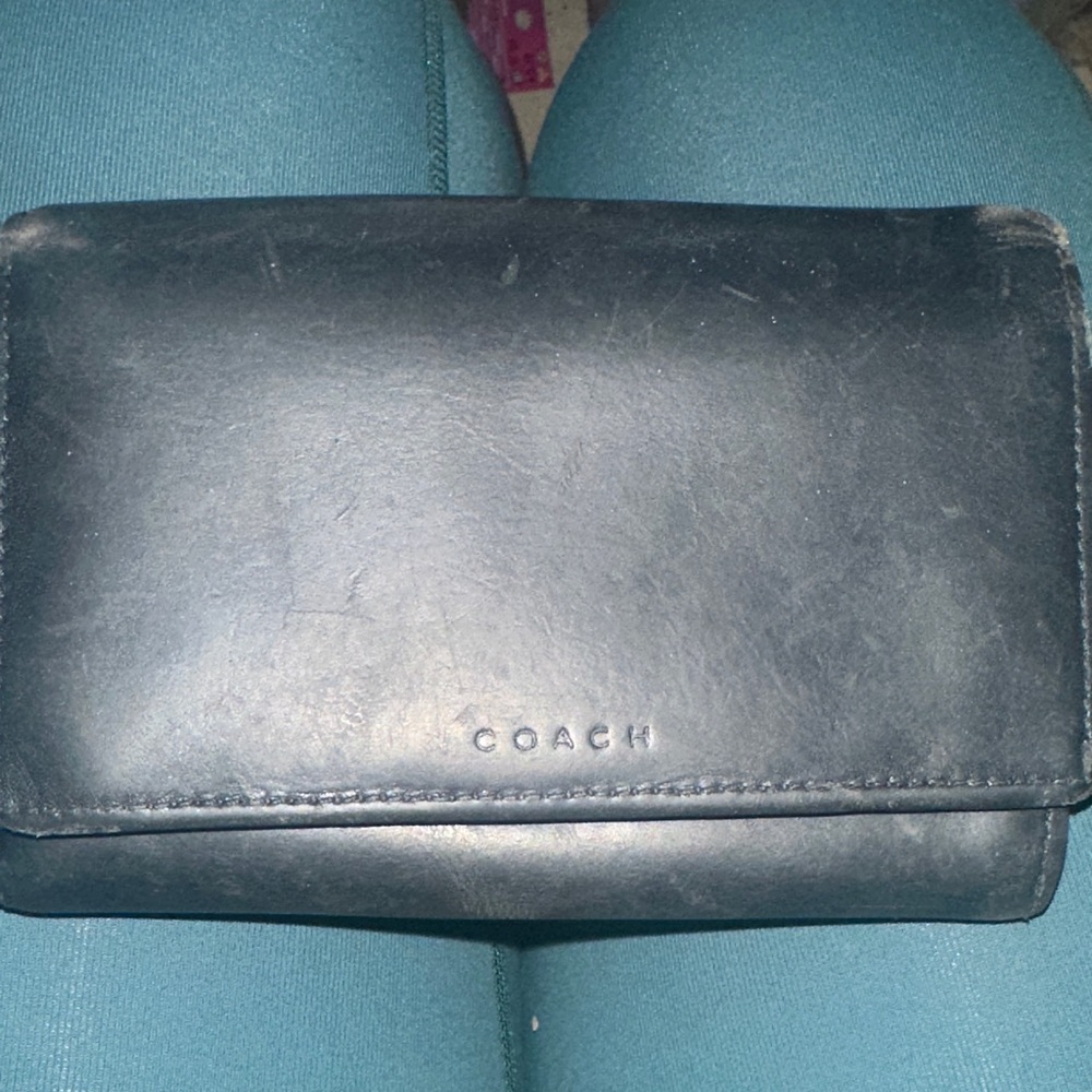 Coach Midnight Leather Clutch